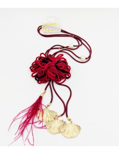 Flower Red long necklace