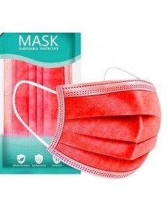 SURGICAL MASK RED PACK 10...