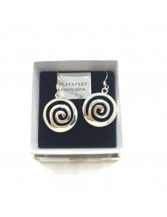 SILVER PLATED SPIRAL EARRINGS