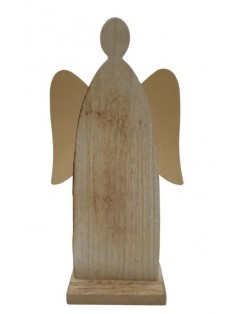 Ángel de madera con alas de...