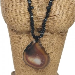 Onyx Crystal long necklace,...