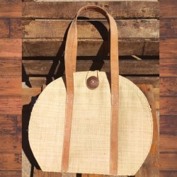 Tote Bag with long leather...
