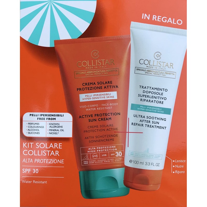 Telemacos herberg Bloody Collistar Sunscreen Active Protection (SPF 30) 150 ml. + as a gift After Sun  Treatment 100 ml.